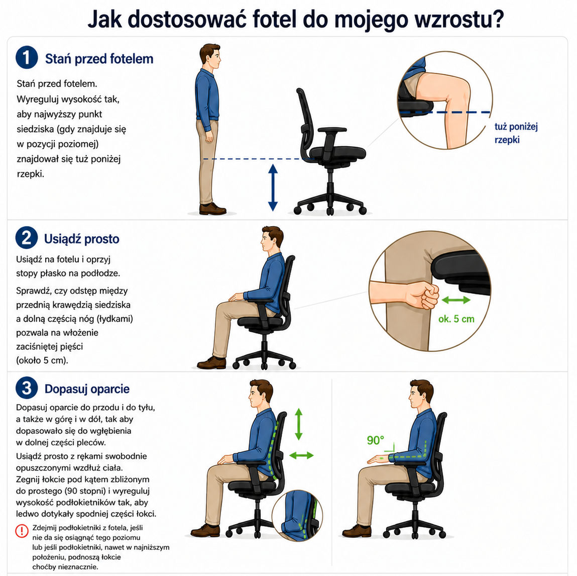 Jak wyregulować fotel biurowy