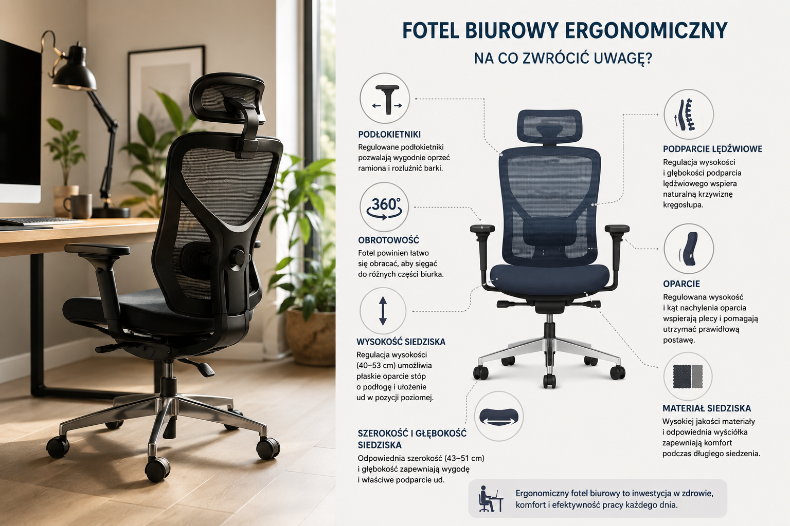 ergonomiczny fotel biurowy wybór