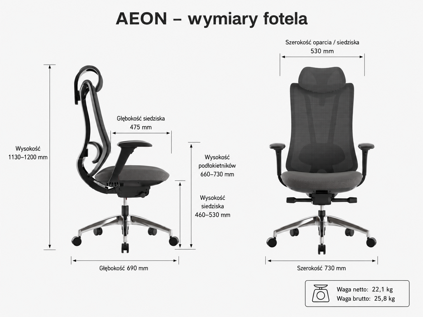 fotel biurowy Aeon